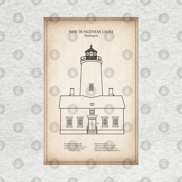 New Dungeness Lighthouse - Washington - SD by SPJE Illustration Photography